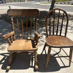 Antique Children’s Chair & Rocker