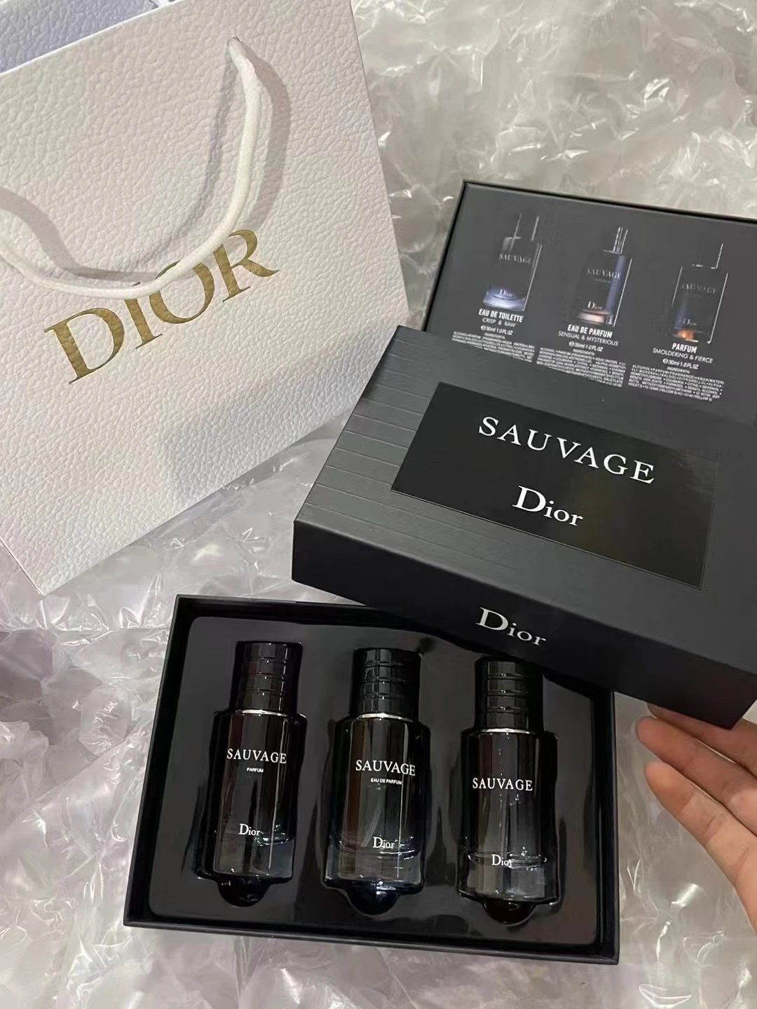 Dior Sauvage Men's Cologne Set - 3 Bottles (1 fl. oz)