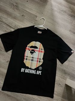 Black bape x burberry shirt