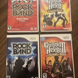 Nintendo Wii Rock Band / Guitar Hero Bundle 