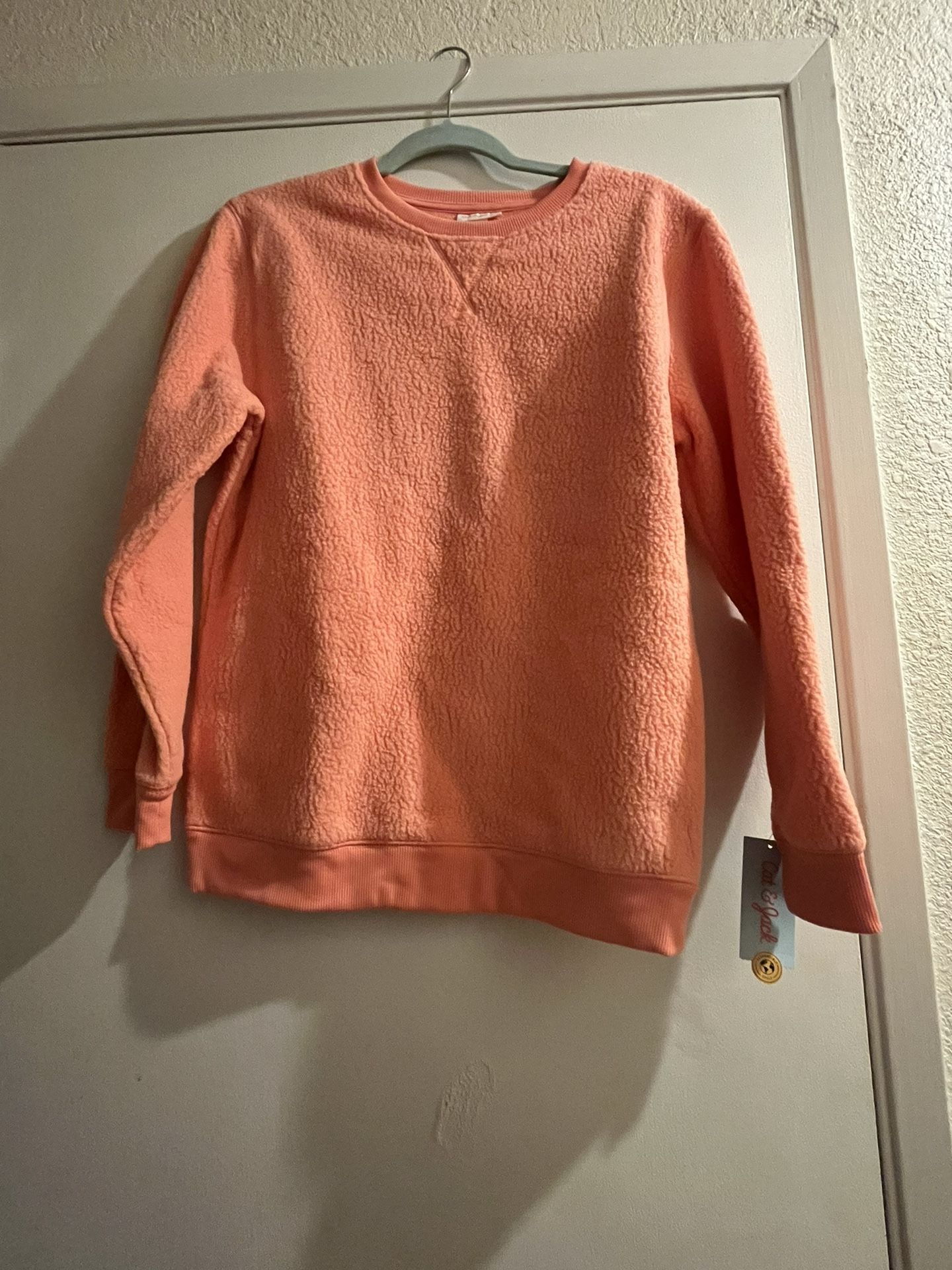 Cat and Jack Girls XL (16) Sweatshirt Soft Long Sleeve Orange