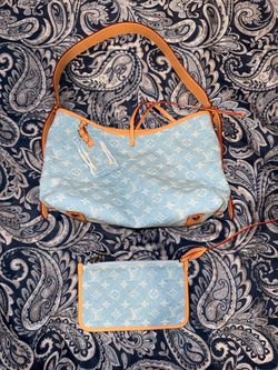 Louis Vuitton Monogram Denim CarryAll PM Sky Blue