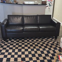 faux leather sofa