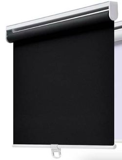 new in box Cordless Roller Shades Blackout Blind 48" W x 72" H, Black