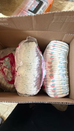 Pampers brand size 4 diapers
