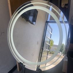 BATHROOM MIRROR - 30” LED Round Touch Button Bathroom Mirror with Switchable Color LED 