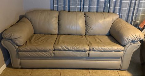 Leather Sleeper sofa