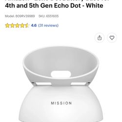 Mission Battery Base for Amazon Echo Dot (Portable Power, New in Box)