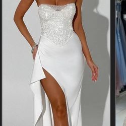 White BabyBoo Strapless Dress