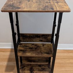 Adjustable Couch/Bedside Table with Shelves