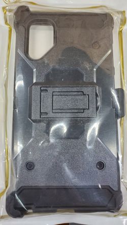 Samsung Note 10+ Black Heavy Duty Case With Belt Clip