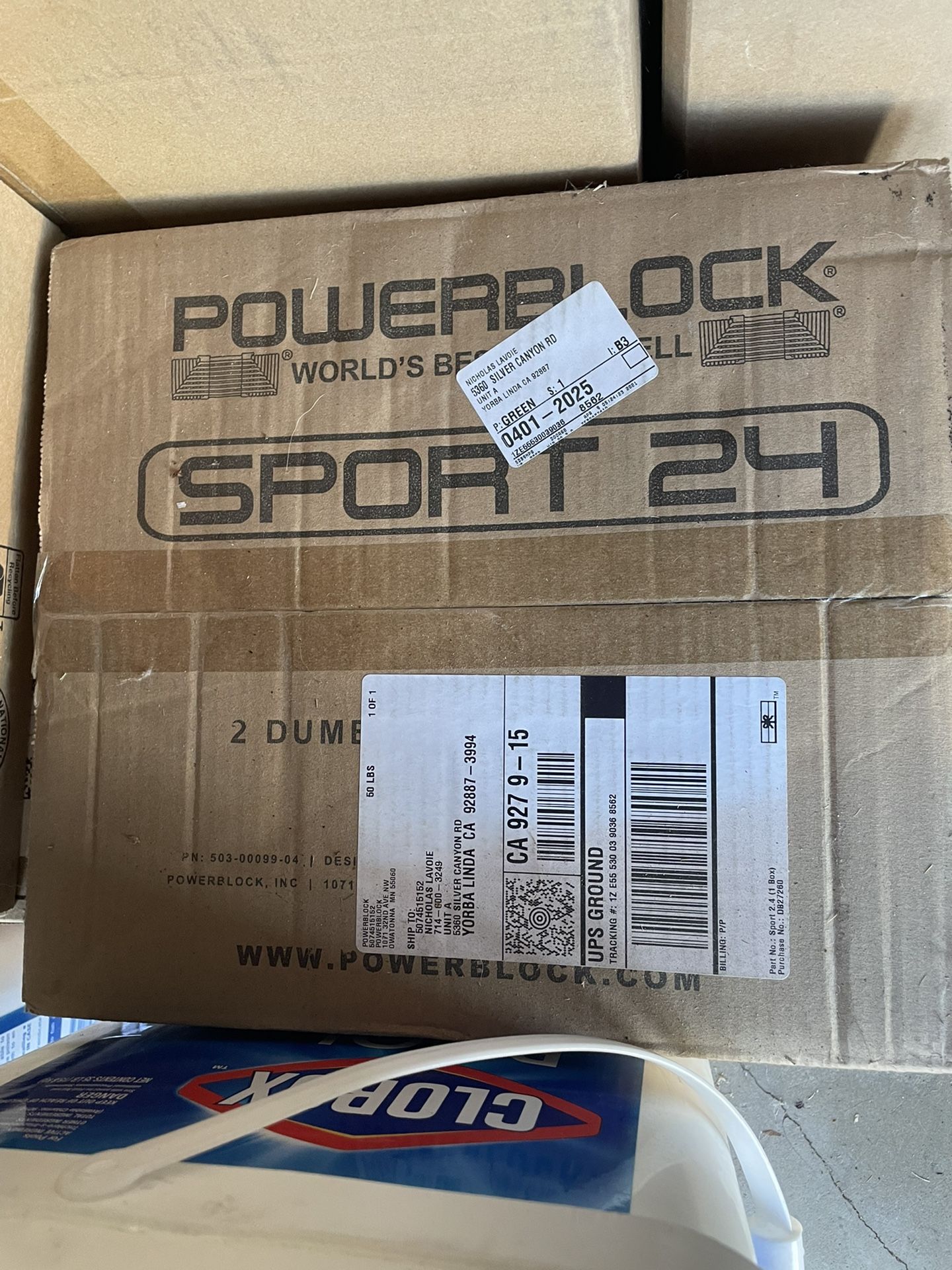 PowerBlock Sport 24 Adjustable Dumbbell, 24 lbs (set Of 2) Brand New