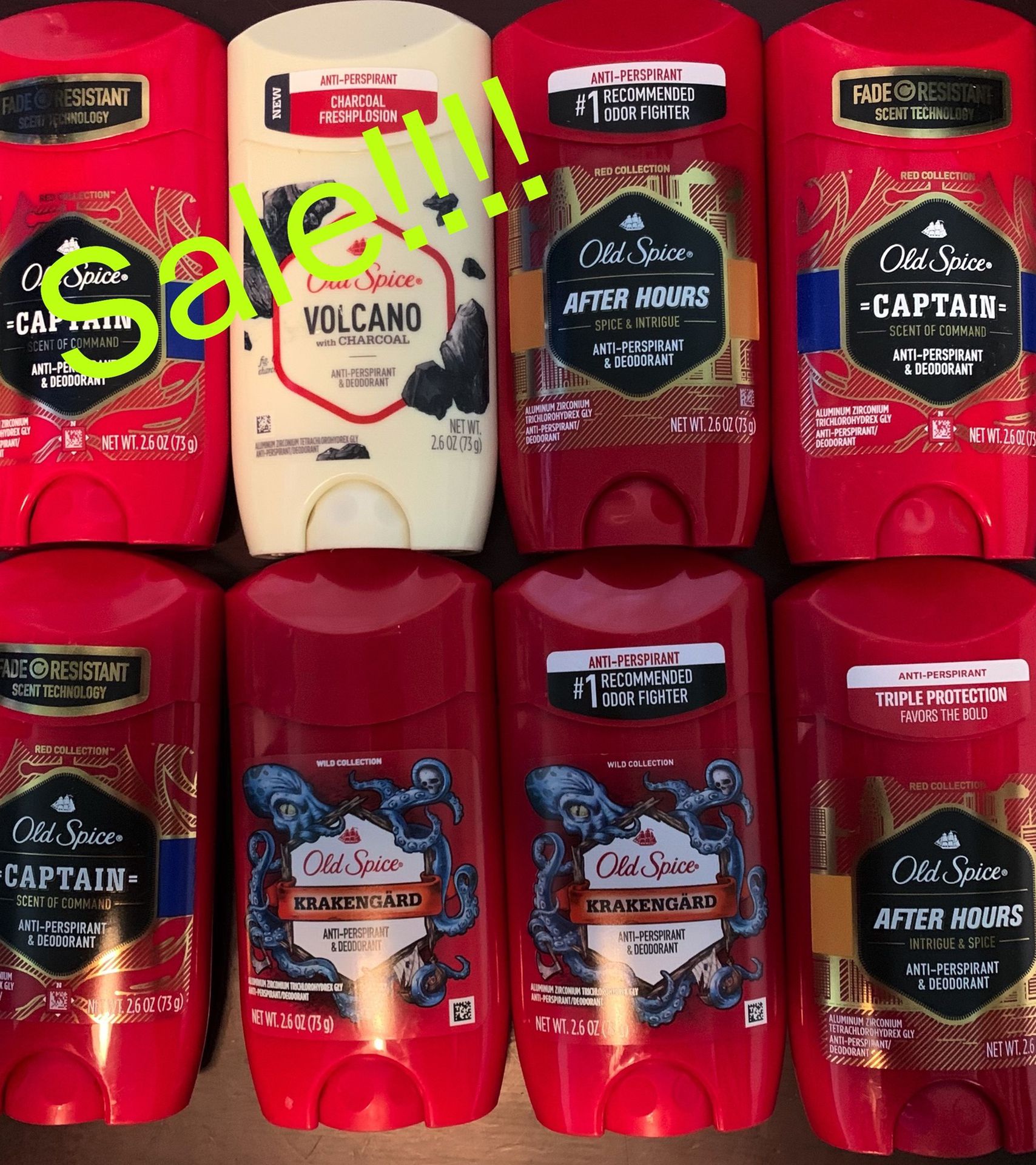 Old Spice Ant-Perspirant Deodorants