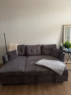 Dark Gray Sectional with Storage