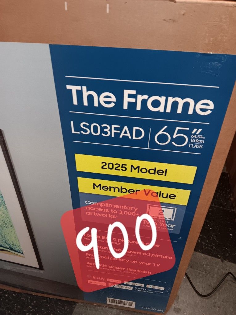 SAMSUNG 65"INCH QLED 4K THE FRAME TV LS03FAD 