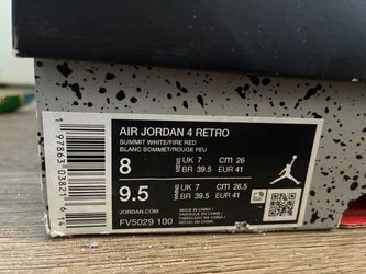 Jordan 4 size 8.
