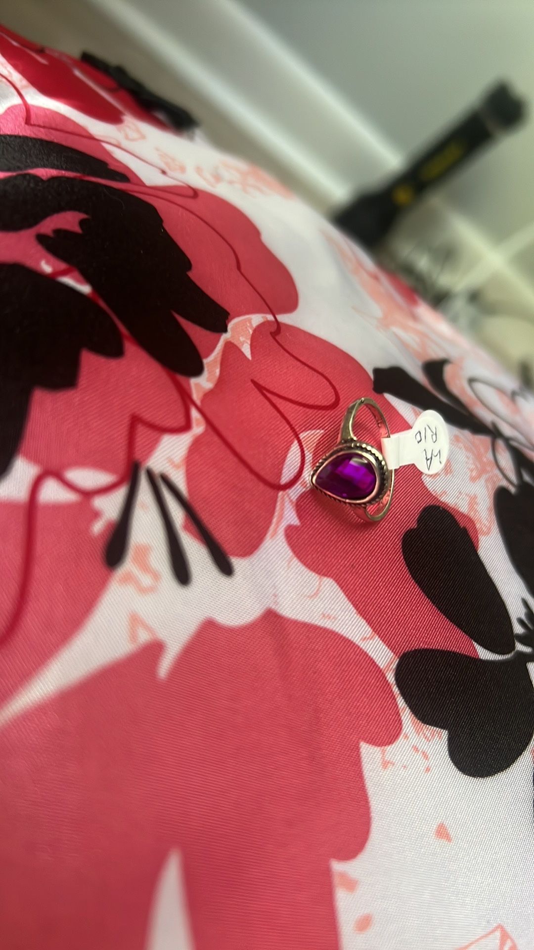 New Purple Tear Drop Ring Size 8