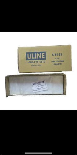Uline (S-5763) 3x9” 2mil poly bag | 1,000 count