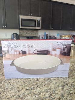 Le Regalo Stoneware Oval Baking Dish