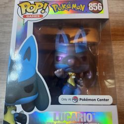 Pokemoncenter Exclusive Pearlescent Lucario Funko Pop  856