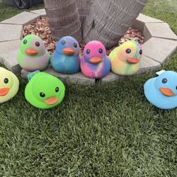 Jumbo Squishy Duck Toys – Colorful Sensory Stress Relief Ducks 