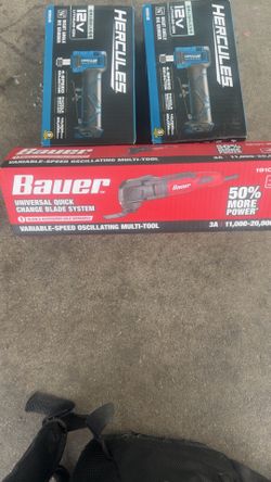 Bauer-oscillating multi tool  & Hercules-Right angle grinder