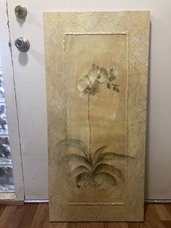 Large orchid print (textured canvas, no frame)