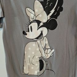 Disney Woman's Minnie Mouse Frankenbride Graphic Tee - Grey Heather - Medium