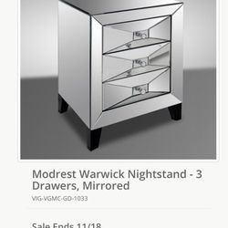 Warwick Mirrored Nightstand 