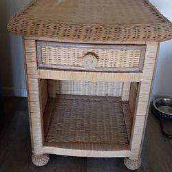 Wicker Side Table