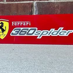 Ferrari 360 Spider 18x6 Aluminum Wall Decor