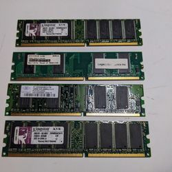 PCI 2100 DDR RAM 4 Old Memory Sticks