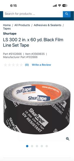 Shurtape LS 300 Black Film Line Set Tape