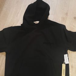 black essential hoodie