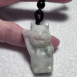 LUCKY CAT PENDANT Adjustable cord NECKLACE 1342