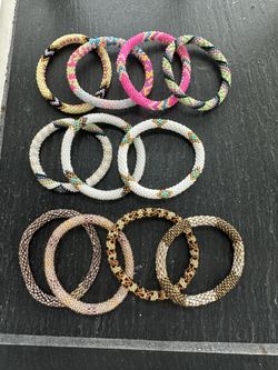 Glass Bead Crochet Bracelets 