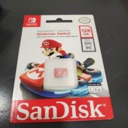 OFFICIAL NINTENDO SWITCH 128GB SAN DISK MICRO SD CARD BRAND NEW FACTORY SEALED 