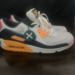 Nike Air Max 90 Shoes White Dusty Cactus Hf4860-100 Mens Multi Size 12