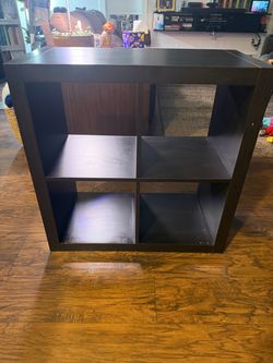 Black IKEA 4-Cube Storage Shelf Unit