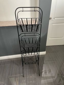 3 tier removable wire basket with stand