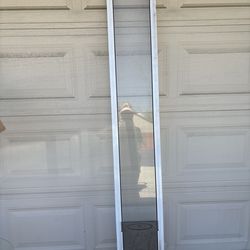 Medium pet door insert made for a sliding glass door