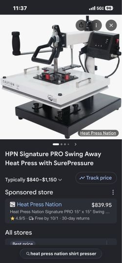 Shirt heat presser