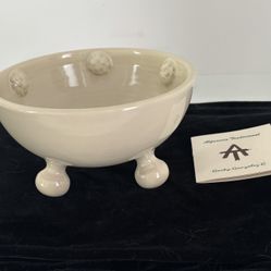 Gorky Gonzalez White Ceramic Footed Bowl