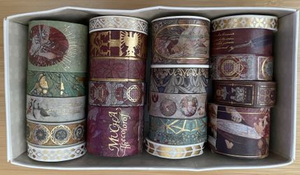 Alphonse Mucha Washi Tape Set of 20 rolls - 8mm, 15mm, 30mm