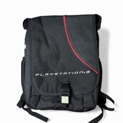 PlayStation 3 PS3 Console Backpack Carry Bag - Black & Red Travel Gear