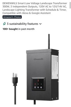 Smart Low Voltage Landscape Transformer 300W, 3 Independent Outputs, 120V AC to 12V/14V AC, Landscape Lighting Transformer