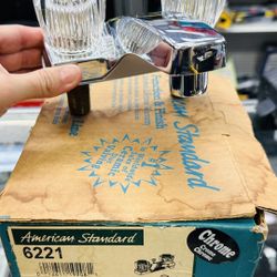 American Standard Crystal Acrylic Bathroom Lavatory Faucet Chrome Boat RV 6221 NEW