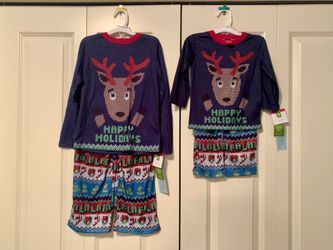 New Kids Matching Holiday Pajamas - Size 5 And 18M
