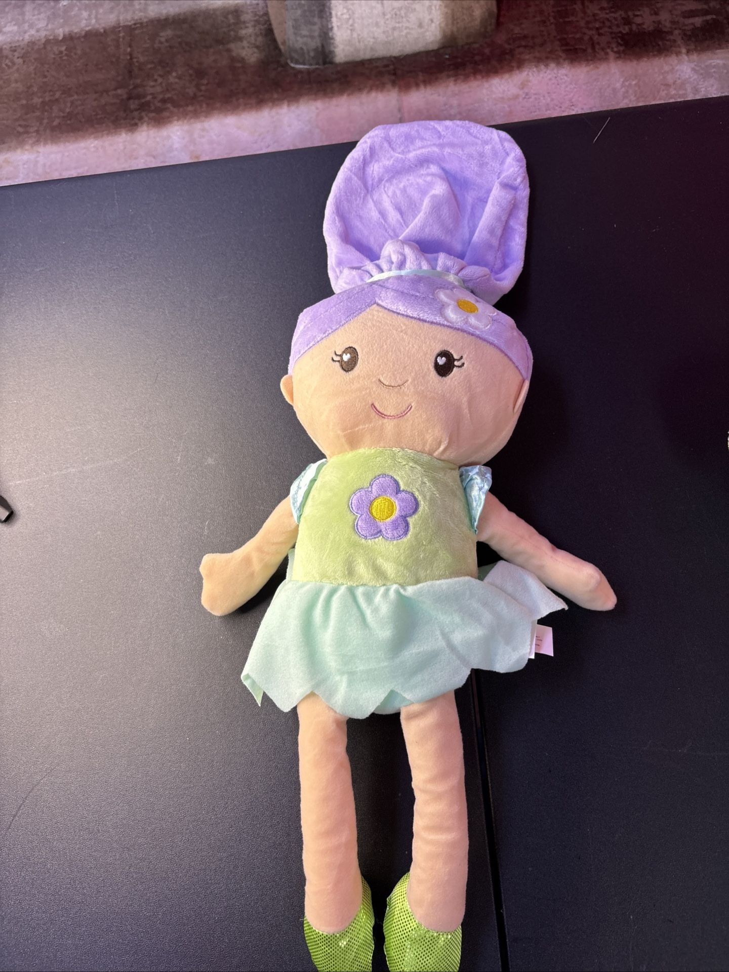 17” Soft Toy Paisley the Pixie Purple Hair Green Dress | Russ
