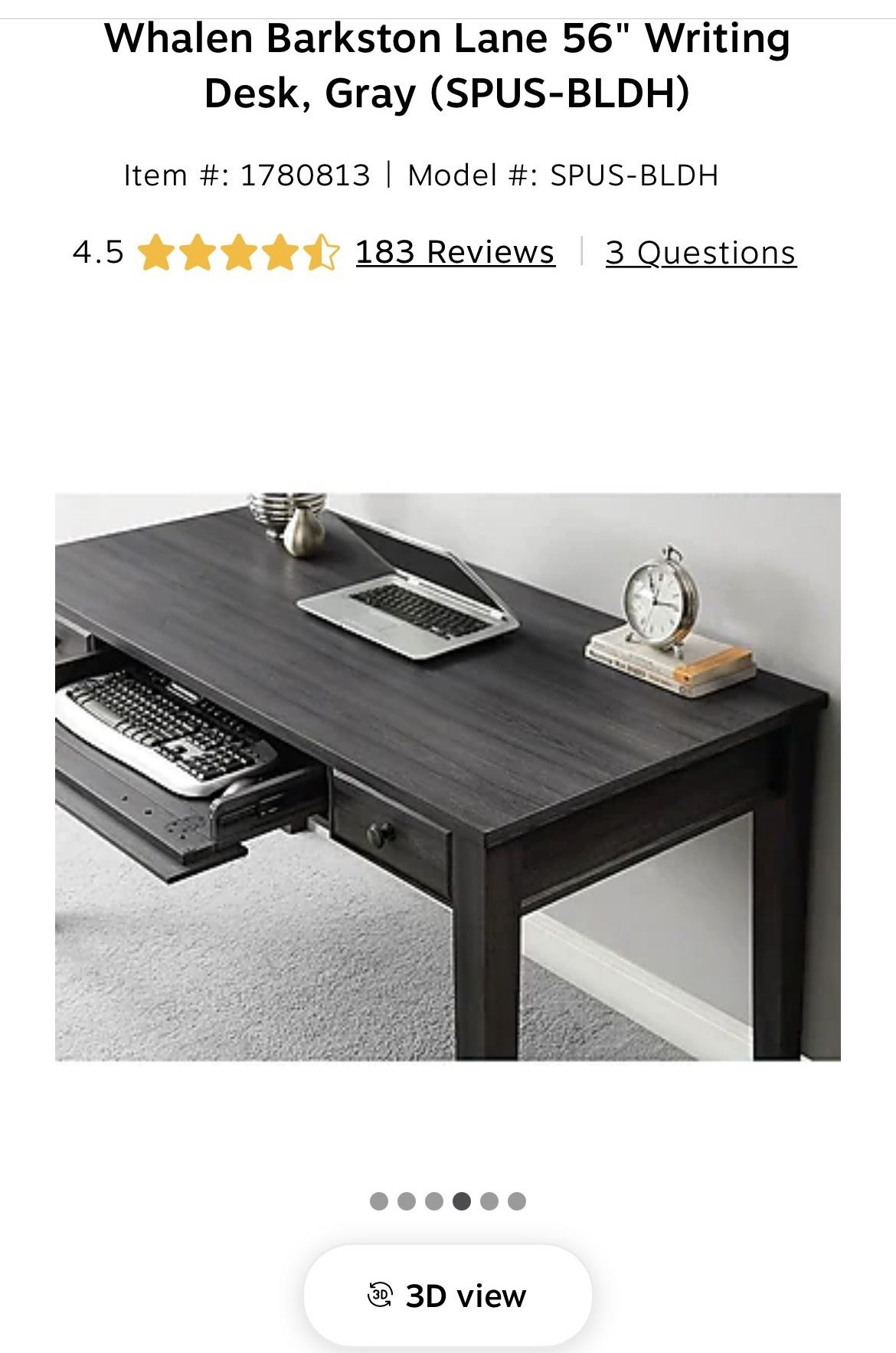 Whalen barkston lane 56 clearance writing desk